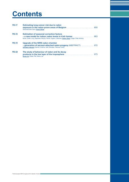 IRPA 2010 Proceedings: Contents - Third European IRPA Congress ...