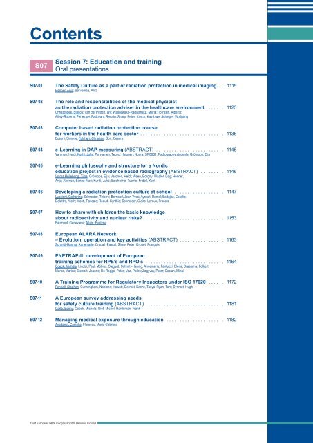 IRPA 2010 Proceedings: Contents - Third European IRPA Congress ...