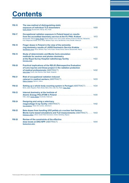 IRPA 2010 Proceedings: Contents - Third European IRPA Congress ...