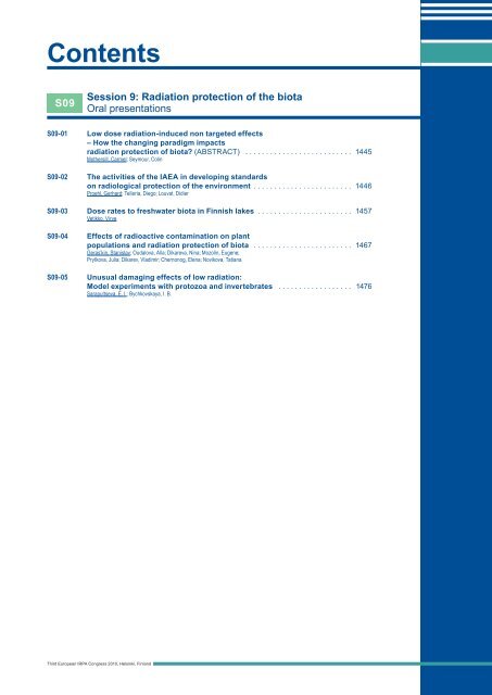 IRPA 2010 Proceedings: Contents - Third European IRPA Congress ...