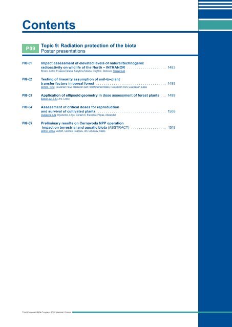 IRPA 2010 Proceedings: Contents - Third European IRPA Congress ...