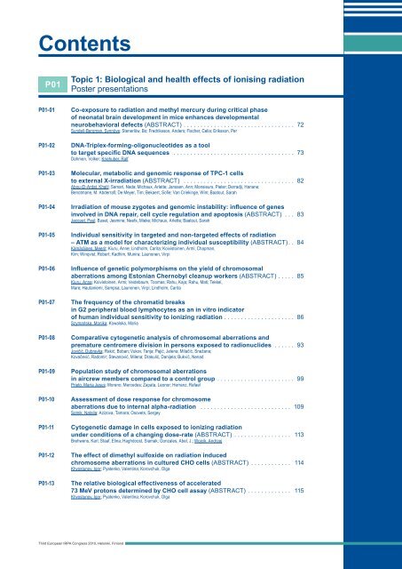 IRPA 2010 Proceedings: Contents - Third European IRPA Congress ...