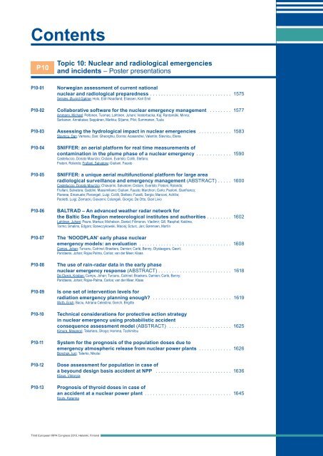 IRPA 2010 Proceedings: Contents - Third European IRPA Congress ...