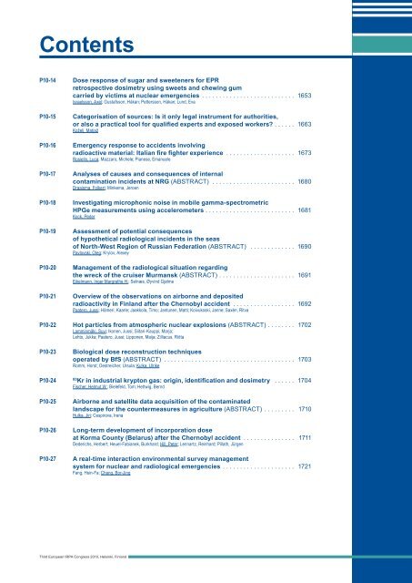 IRPA 2010 Proceedings: Contents - Third European IRPA Congress ...