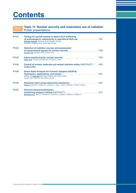 IRPA 2010 Proceedings: Contents - Third European IRPA Congress ...