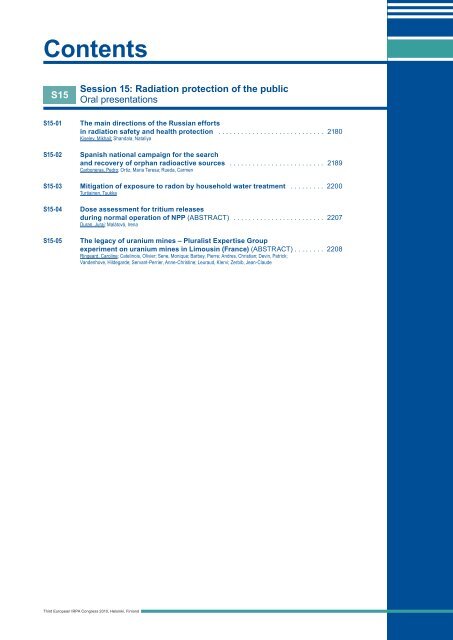 IRPA 2010 Proceedings: Contents - Third European IRPA Congress ...