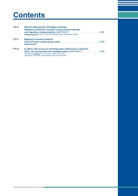 IRPA 2010 Proceedings: Contents - Third European IRPA Congress ...