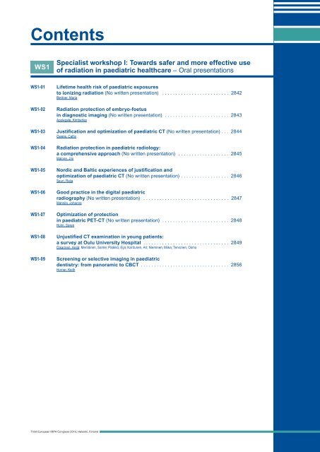 IRPA 2010 Proceedings: Contents - Third European IRPA Congress ...