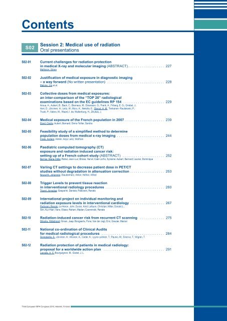 IRPA 2010 Proceedings: Contents - Third European IRPA Congress ...