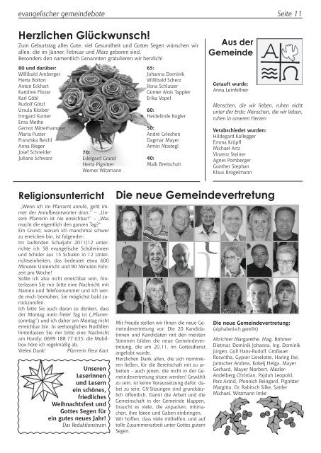 evang_gemeindebote_2011-4 - Evangelische Pfarrgemeinde AB ...