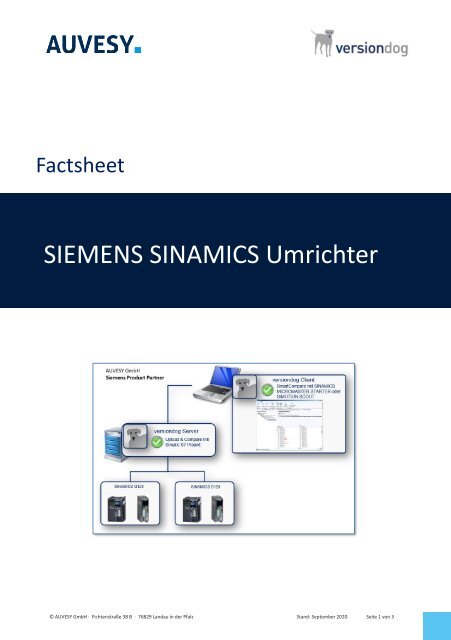 Factsheet - SIEMENS SINAMICS Umrichter