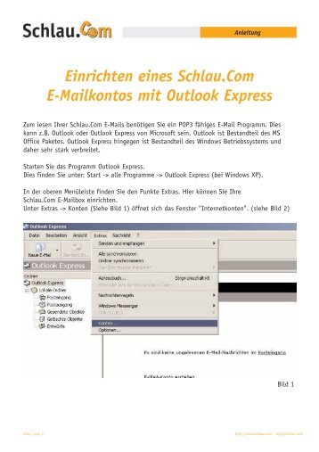 Einrichten eines Schlau.Com E-Mailkontos mit ... - VSE Net GmbH