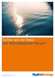 HydroEnergy Schlau wie die Natur Der Wärmespeicher Karyon®