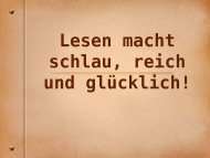 Lesen macht schlau, reich und glücklich! - Viktoriaschule