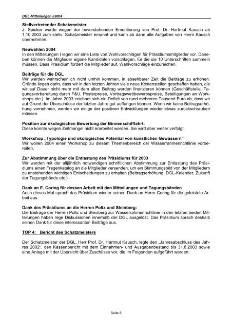 DGL-Mitteilungen I/2004 - Weißensee-Verlag GbR