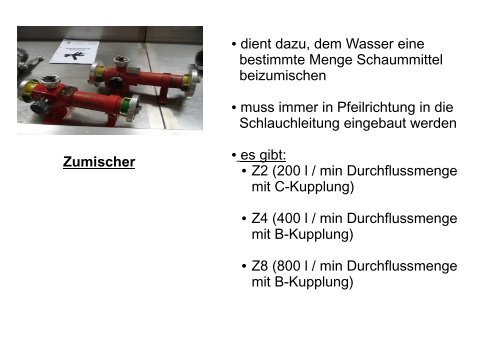 Armaturen zur Wasserabgabe - Jugendfeuerwehr Dahn