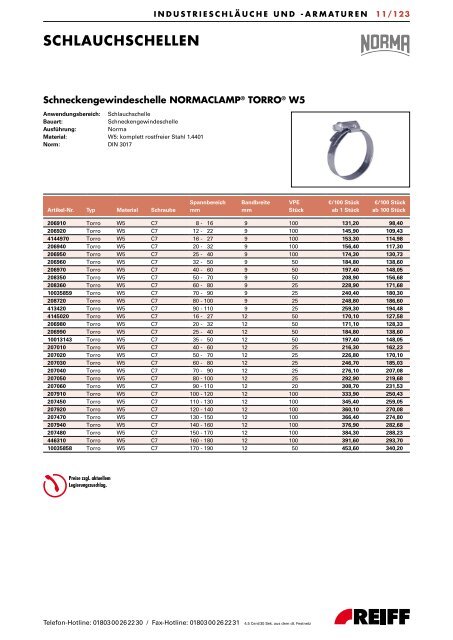 absaug-, gebläse- und förderschläuche - REIFF Technische Produkte