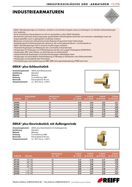 absaug-, gebläse- und förderschläuche - REIFF Technische Produkte