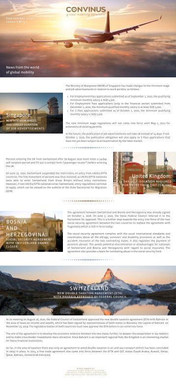 CONVINUS Global Mobility Alert CW 37_2020_english