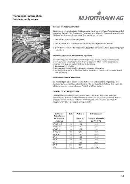 Armaturen Schläuche Embouts Tuyaux - SUTTER Hydraulik ...