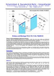 Einbau und Montage FQ II, FQ 11/32, FQII/ECO