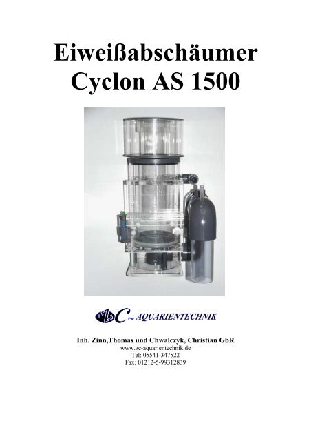 Eiwei absch umer Cyclon AS 1500 ZC Aquarientechnik