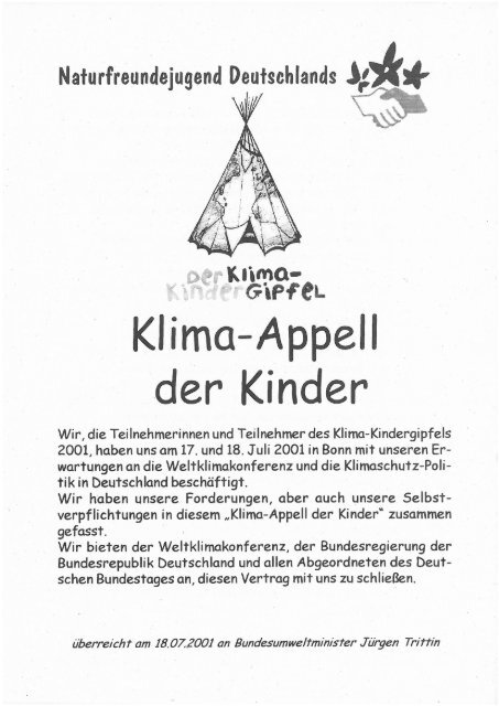 Klima- Appell 2001