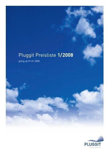 Pluggit Preisliste 1/2008 - DomoVita Haustechnik GmbH