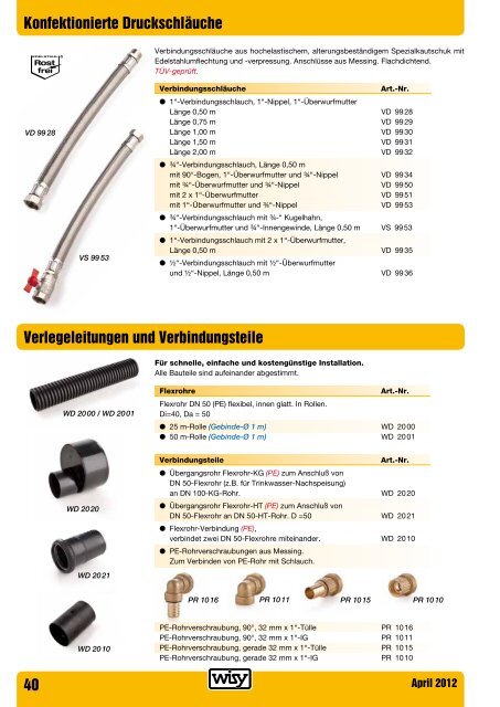 Preisliste für Gewerbe, Handel, Handwerk und Industrie - Wisy AG