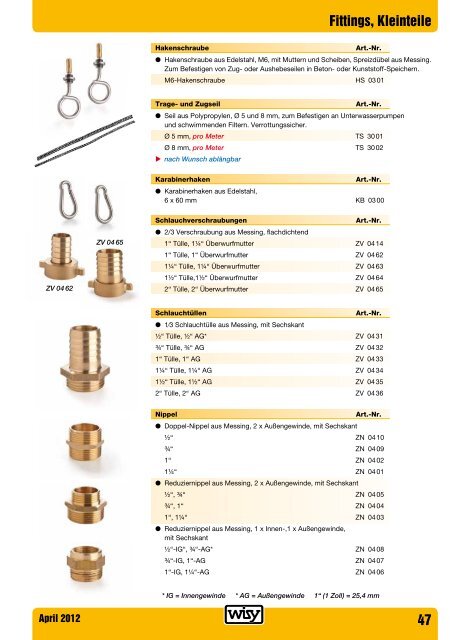 Preisliste für Gewerbe, Handel, Handwerk und Industrie - Wisy AG