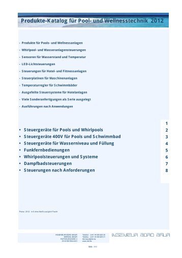 Produkte-Katalog für Pool- und Wellnesstechnik 2012 - öffentliche ...