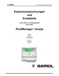 Explosionszeichnungen und Ersatzteile PoolManager / Analyt