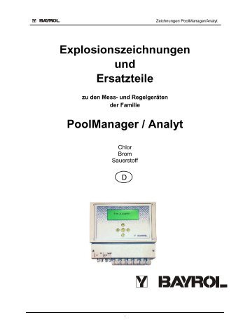 Explosionszeichnungen und Ersatzteile PoolManager / Analyt