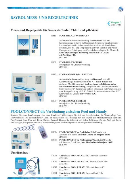 BAYROL MESS- UND REGELTECHNIK ... - PoolComfort