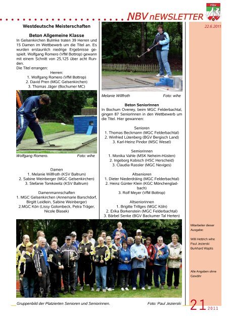 NBVnEWSLETTER - des Nordrhein-Westfälischen Bahnengolf ...