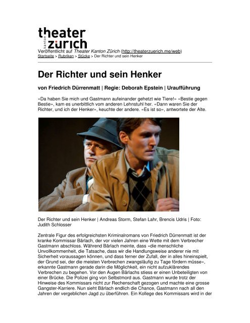 Der Richter und sein Henker