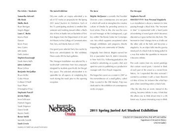 Juried Student Exhibition - University of Nebraska at Omaha
