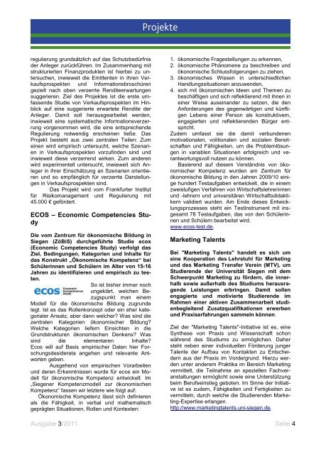 Ausgabe 3 - Wirtschaftswissenschaften, Wirtschaftsinformatik und ...