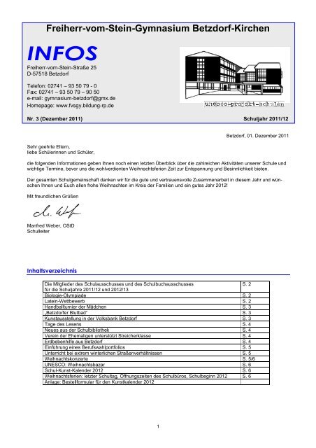 Freiherr-vom-Stein-Gymnasium Betzdorf-Kirchen INFOS