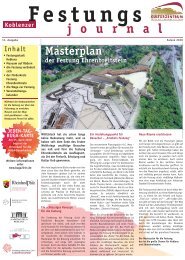 Festungs journal - Förderkreis Kulturzentrum Festung Ehrenbreitstein