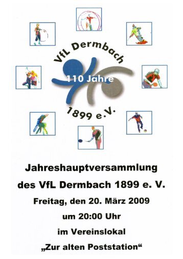 Geburtstage von VfL – Mitgliedern 2009