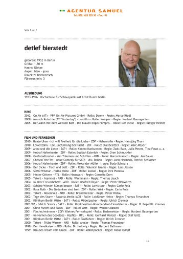 detlef bierstedt - Agentur Samuel