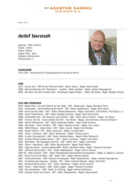 detlef bierstedt - Agentur Samuel