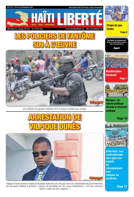 Haiti Liberte 16 Septembre 2020