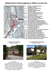 Historischer Ortsrundgang in Höfen an der Enz