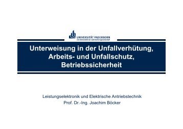 Unterweisung in der Unfallverhütung, Arbeits- und Unfallschutz ...