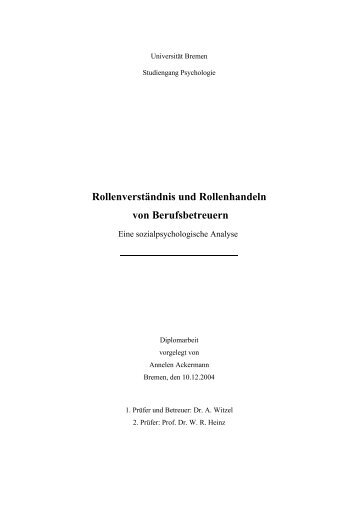 Rollenverständnis und Rollenhandeln von Berufsbetreuern - E-LIB ...