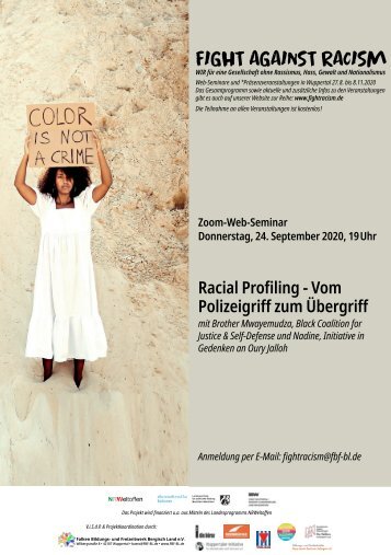 Web-Seminar: Racial Profiling - Vom Polizeigriff zum Übergriff
