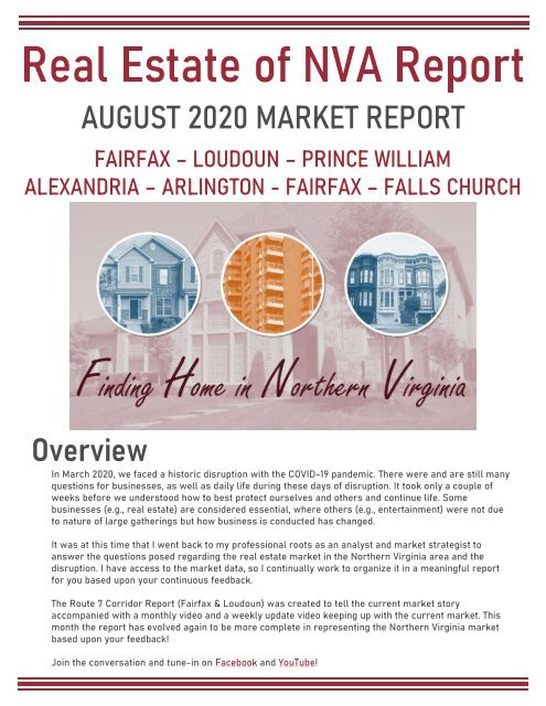 2020-08 -- Real Estate of Northern Virginia Market Report - August 2020 Market Trends - Michele Hudnall