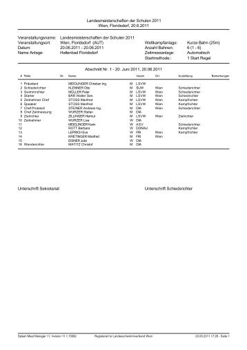 Landesmeisterschaften der Schulen 2011 V